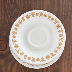 Corelle White and Gold plates